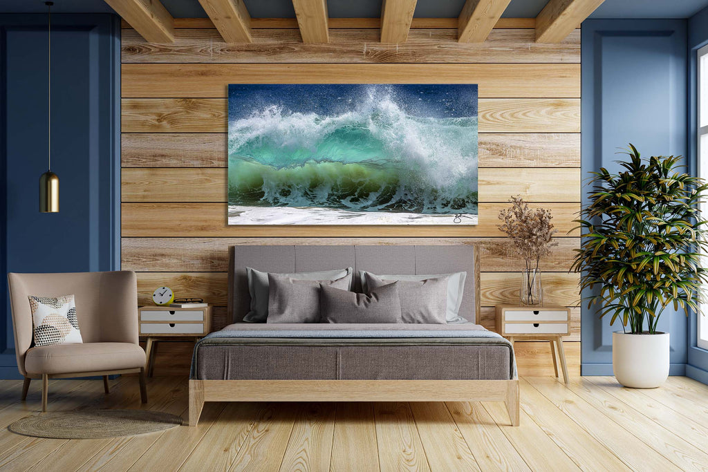 Sea Gem 16:9 Coastal Wave Fine Art at 6 ft on metal canvas