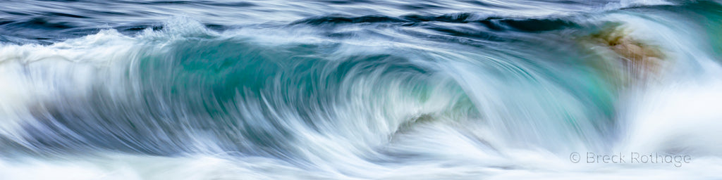 Essence of Smooth Roll Blues Ocean wave wall art