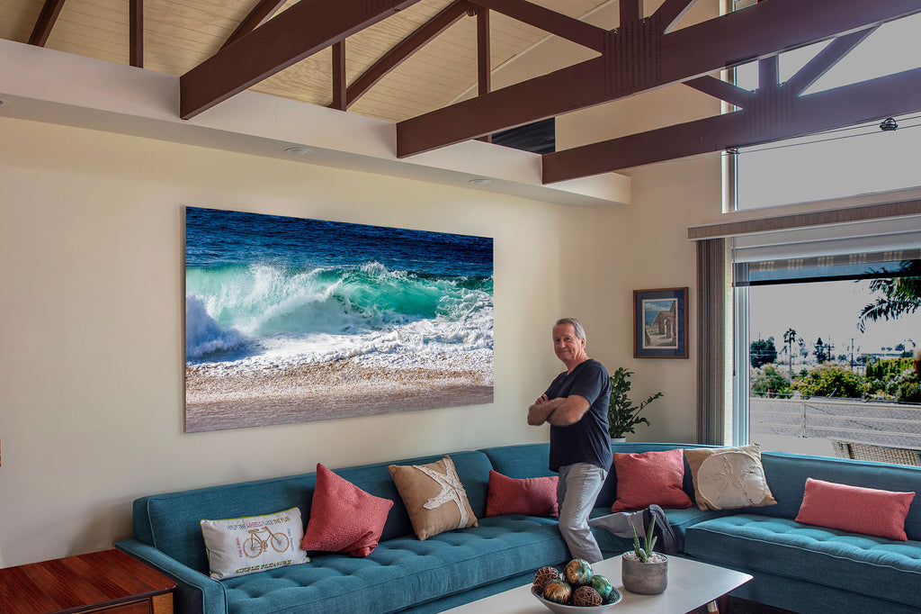 Breck's Wave, 7 ft. x 42 in. Fine Art Infused to Metal Canvas Oceanside, CA