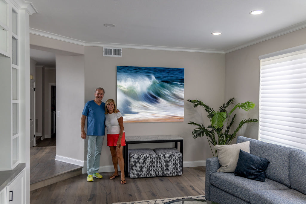 Painter's Stroke Wave Fine Art from Laguna Beach at 5 ft. x 4 ft. in Mission Viejo Coastal Home