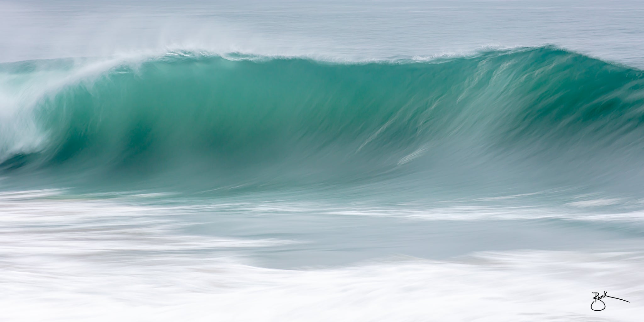 Silk Wave Coastal Fine Art on Metal Canvas by Laguna Beach Fine