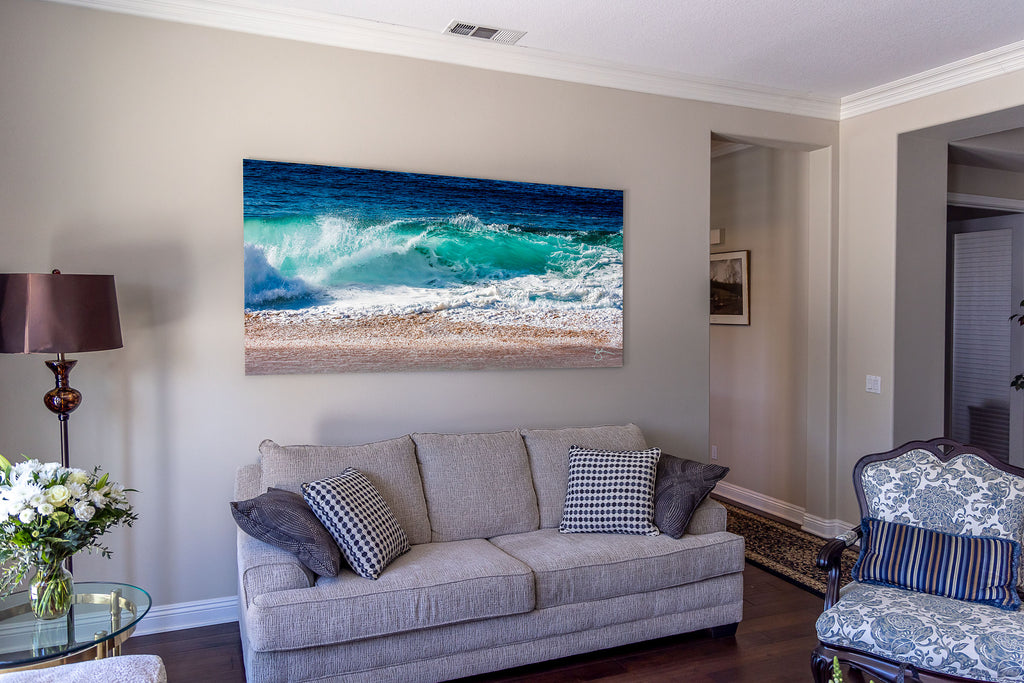 Breck's Wave, 7 ft. x 42 in. Fine Art Infused to Metal Canvas San Diego, CA