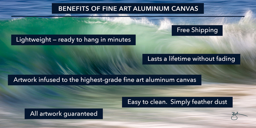 Benefits of Fine Art Aluminum Canvas Coastal Art