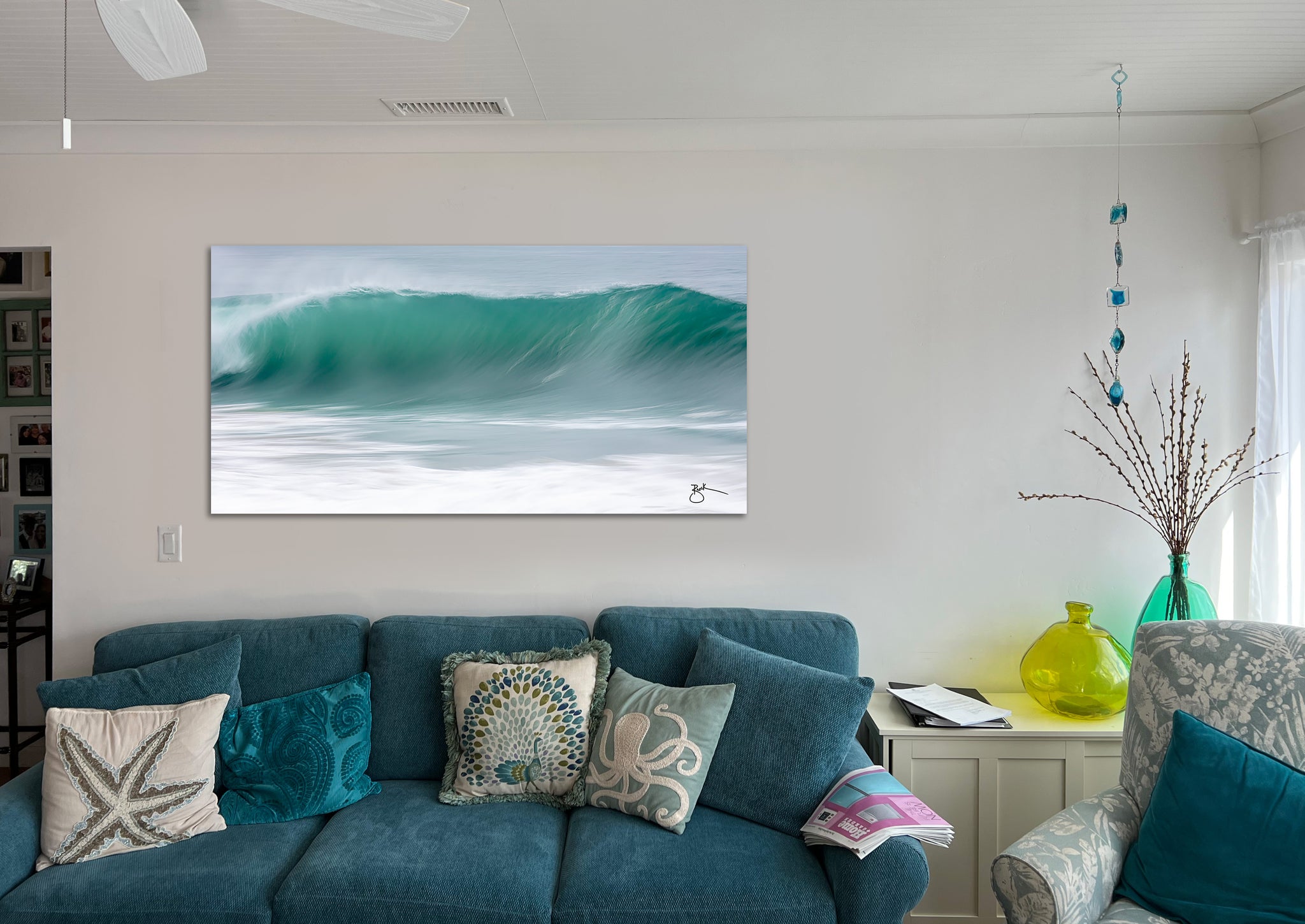 Silk Wave Coastal Fine Art on Metal Canvas by Laguna Beach Fine