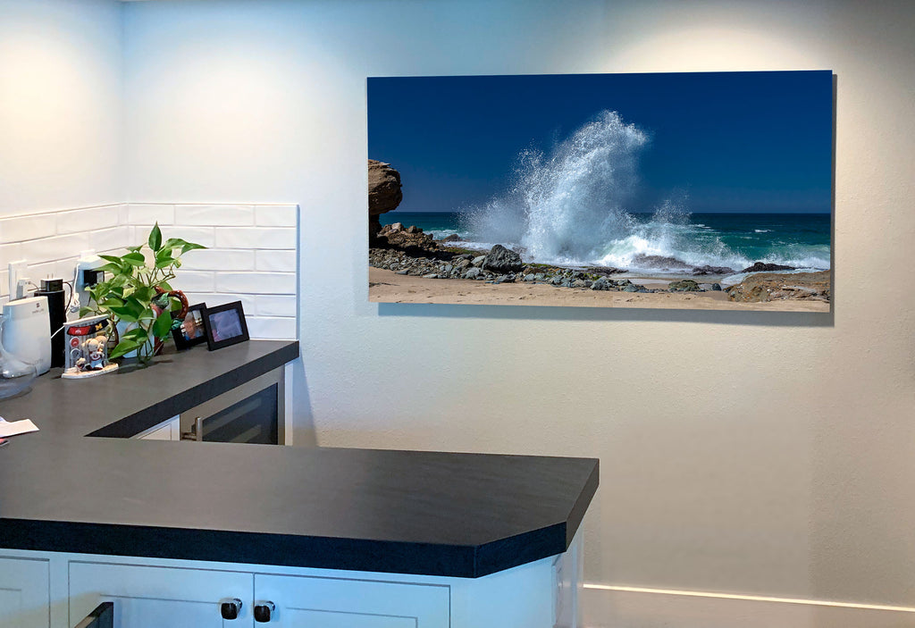 Corporate installation of Table Rock Pop in Laguna Niguel, CA. on a 60 in. x 30 in. aluminum canvas.