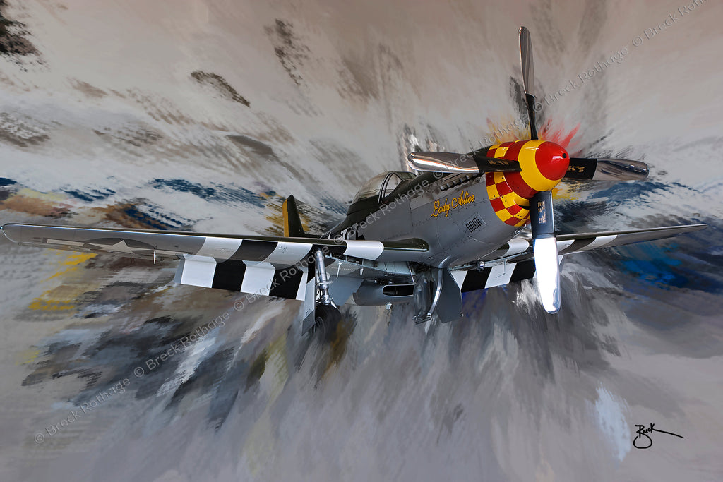 Wild Mustang Fine Art - WWII North American P-51 Mustang Fine Art - WWII Fighter Plane Fine Art
